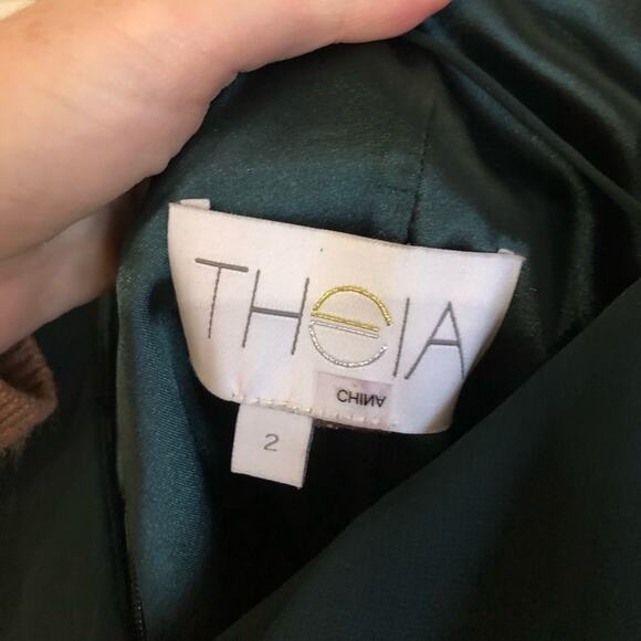 Theia Green Bridesmaid Eduarda Ruffle Maxi Dress - Picture 5 of 7